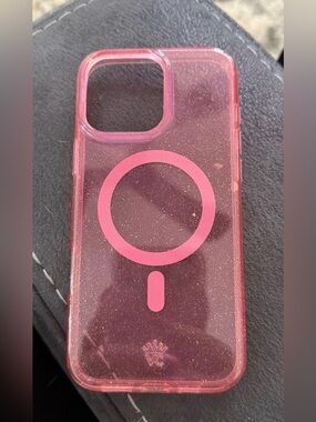 Pink MagSafe-Compatible Glitter iPhone Case